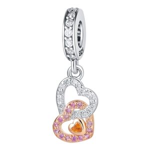 Venta al por Mayor de Dijes de Plata de Ley 925 con Baño de Rodio y Circonita, Dije de Cadena con Forma de Corazón para el Día de la Madre, Moderno GDTC - Product Image 4