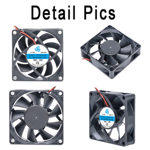 OEM <span class=keywords><strong>70mm</strong></span> 12V/24V 3-pins <span class=keywords><strong>DC</strong></span> borstelloze axiale ventilatormotor met kogellagers, 70x70x20mm kunststof ventilatorbladen, kanaalventilator SAM.GOA model 7020 ODM - Product Image 5