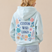 Sweat-shirt à capuche surdimensionné pour femme, 100% coton, épaules tombantes, motif brodé de haute qualité, logo personnalisé, sweat-shirt décontracté