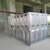 Réservoir d'eau en acier inoxydable à motif chocolaté haute résistance, entièrement soudé, sans fuite, pour le stockage d'eau domestique et la lutte contre les incendies