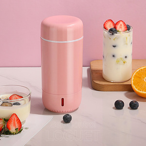 Yaourtière électrique portable Loguet Mini 15W en plastique rose, facile à utiliser - Product Image 1