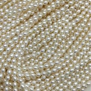 Vente en gros de perles d'eau douce semi-finies en forme de mètre court de 5,5 à 6 mm, perles brillantes de base, perles en vrac - Product Image 2