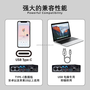 <span class=keywords><strong>Carte</strong></span> <span class=keywords><strong>son</strong></span> d'interface audio professionnelle Green Audio 2026 pour la production de podcasts, de musique et de <span class=keywords><strong>studio</strong></span> à domicile GAX-FA22 - Product Image 6