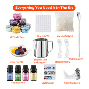 Luxury Candle Making <b>Kits</b> Tins With Lids Premium Packaging For Aromatic Soy Wax Boutique Merchandising Holiday Gift Selection - Product Image 5