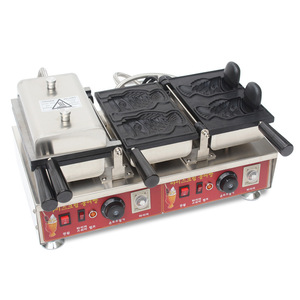 เครื่องทำเค้กรูปปลาสองด้าน 220V ผลิตจากโรงงานโดยตรง ให้ผลผลิตสูง เคลือบสารกันติด ควบคุมอุณหภูมิได้ง่าย ใช้งานสะดวก เหมาะสำหรับร้านขนมหวาน - Product Image 4