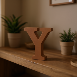 Lettera Decorativa Y in Legno di 15 Cm per Arredamento Casa - Product Image 3