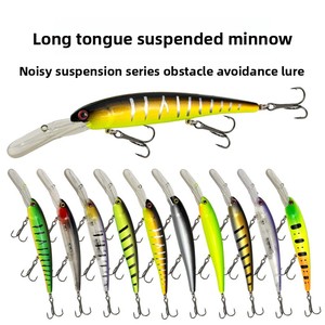 Señuelo artificial duro de 16 cm con 10 colores, tipo Minnow suspendido de cola larga con sonido, ganchos de pesca con centro de gravedad variable, flotante. - Product Image 5