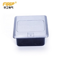 Prise de sol vide en alliage d'aluminium brossé fournie par le fabricant avec SDK et NFC, 3 prises, 1 port USB-A + 1 port USB-C, IP20