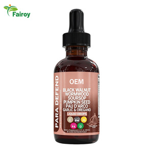 OEM Gocce di Noce Nera e Assenzio 60ml in Bottiglia di Vetro, Integratore Liquido a Base di Erbe con Complesso di Semi di Zucca e Graviola - Product Image 1
