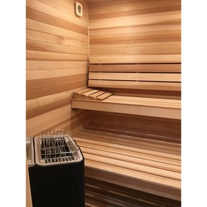 Salle de <span class=keywords><strong>sauna</strong></span> traditionnelle pour la maison, cabine de <span class=keywords><strong>sauna</strong></span> intérieure en bois massif avec porte en verre - Product Image 5