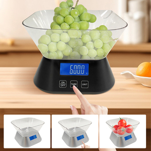 Nouveau design ménage <span class=keywords><strong>boulangerie</strong></span> écran Lcd 5kg Keukenweegschaal électronique pesage numérique balance alimentaire balance de cuisine avec bol - Product Image 6