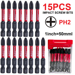 MYJ High Quality 25mm 50mm Steel Flat-Head Hexagon Multi-specification Magnetic Cordless Impact Screw <b>Bit</b> Set 25pcs Steel Imp - Product Image 1