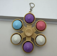 Meilleures ventes : Porte-clés Fidget Spinner lumineux Bao Bun LED, jouet anti-stress à pression pour adultes et enfants, breloque de sac