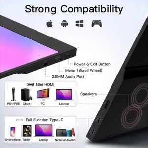 จอภาพพกพาขนาด 15.6 นิ้ว FHD 1080P USB-C จอแสดงผลคอมพิวเตอร์ HDR พร้อมลำโพงคู่สำหรับแล็ปท็อปพีซี ให้มุมมองภาพกว้าง - Product Image 3