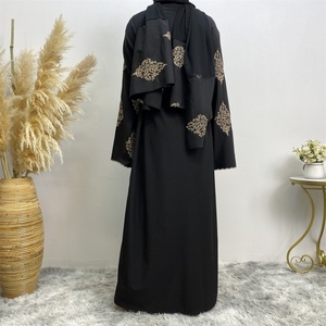 1799# Islamic Ethnic Clothing Popular Latest Abaya Designs Long Sleeve Embroidery Women <b>Cardigan</b> - Product Image 6