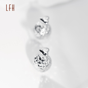 Pendientes de Bola con Diseño de Patrón en Oro Real de 18K, 12mm, Empeñables, Oro Sólido AU750, Pendientes de Aro de Oro Real de 18k - Product Image 5
