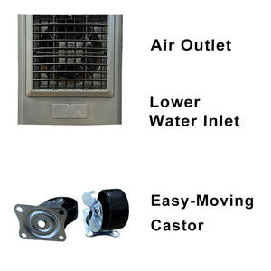 Ventilateur de climatisation portable avec purificateur d'air, 3 vitesses, télécommande mécanique, brumisation d'eau, évaporatif pour usage commercial - Product Image 4