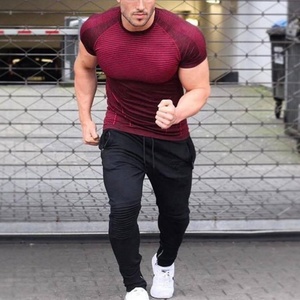 Vêtements de sport personnalisés en gros, t-shirt de musculation sans couture à manches courtes pour hommes - Product Image 6