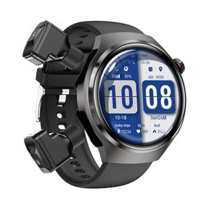 <span class=keywords><strong>Montre</strong></span> <span class=keywords><strong>connectée</strong></span> pour <span class=keywords><strong>homme</strong></span> DK56 avec écouteurs, écran rond de 1,53 pouce, étanche IP67, appels Bluetooth et suivi de la santé, <span class=keywords><strong>bracelet</strong></span> intelligent à commande à distance - Product Image 2