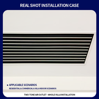 Diffuseur linéaire à fentes pour grille d'aération, en plastique réglable pour plafond, pour ventilation centrale de climatisation en hôtel