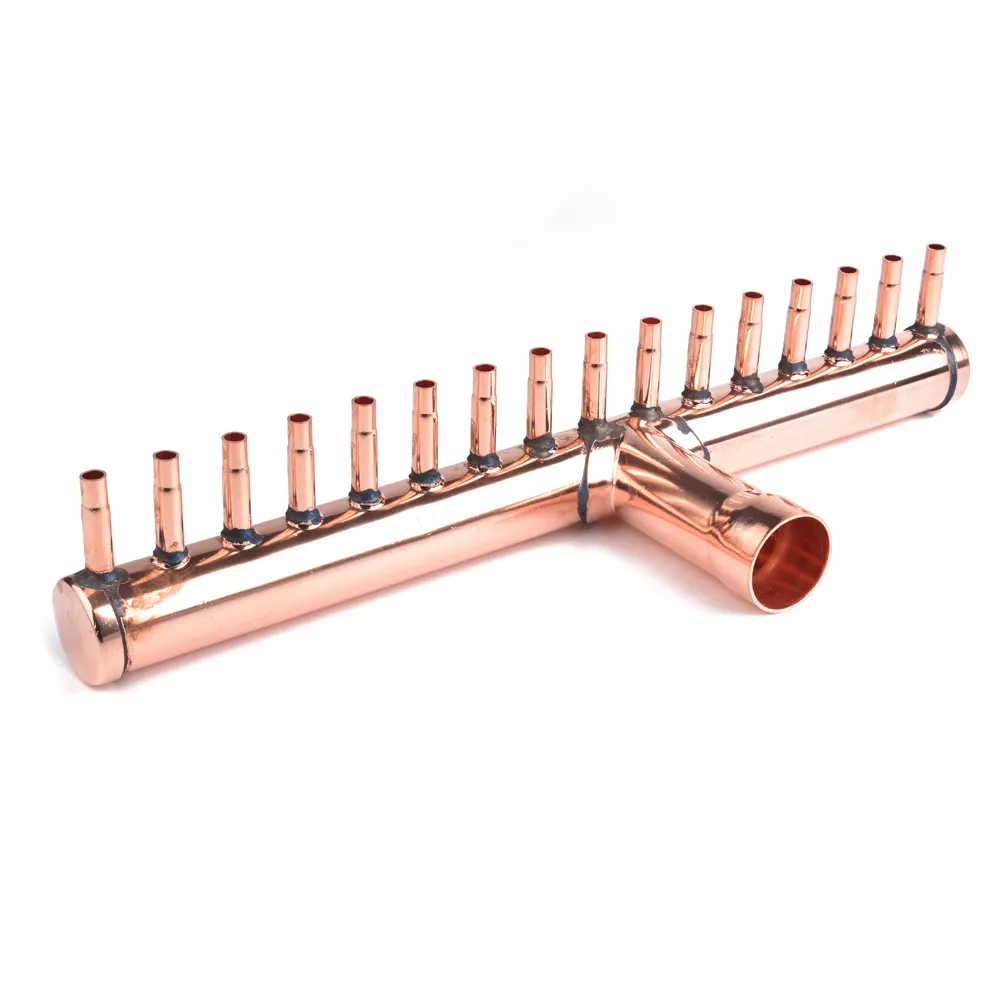 Copper Pipe Copper Manifold For Air Condition / Underfloor Heating