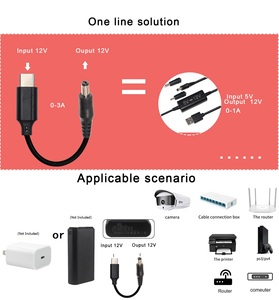 5V 9V <span class=keywords><strong>12V</strong></span> 15V 20V 스텝 업 컨버터 1A 3A 5A PD <span class=keywords><strong>USB</strong></span> 타입 C에서 <span class=keywords><strong>DC</strong></span> 5521 전원 충전 케이블 노트북 와이파이 라우터용 - Product Image 2