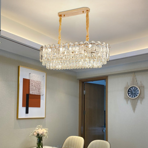 Lámpara de Araña de Cristal Redonda K9 con Luz LED, Lámpara de Lujo para Sala de Estar o Dormitorio, E27, Múltiples Cabezales, 15-30 - Product Image 2