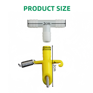 <span class=keywords><strong>8mm</strong></span> nhựa thép thỏ núm vú uống màu vàng nhỏ núm vú động vật uống tự động thỏ núm vú uống - Product Image 2