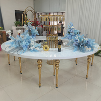 Fabrik Luxushotel Bankettsaal Klarer Acryl Esstisch Runde Form Acryl Events Hochzeits tisch
