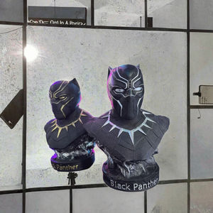 Busto de <span class=keywords><strong>Pantera</strong></span> <span class=keywords><strong>Negra</strong></span> de los Vengadores con forma de animal, emblema de resina GK, regalo ecológico esculpido, adorno hecho a mano para colección de bar A1 - Product Image 3