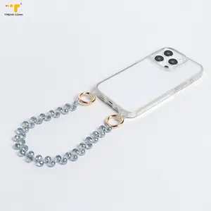 Correa de teléfono de Oso de Cristal con cuentas Opción Accesorio Shimmy Rope Tetter Patch con cordón Funda de teléfono para iphone15