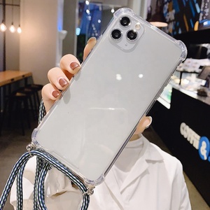 Anti-chute Crossbody Épaule Nylon Longe Couverture de Téléphone <span class=keywords><strong>avec</strong></span> Sangle TPU Transparent Collier Téléphone Cas pour <span class=keywords><strong>iPhone</strong></span> 16 15 14 Pro max - Product Image 3