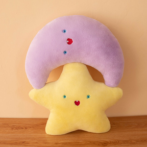 Özel Ins popüler bulutlu yıldız ay şekilli yastık yumuşak peluş oyuncak ev dekoratif yastık bebek atmak yastık - Product Image 6