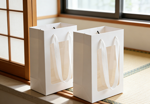 Caja Cuadrada Blanca Lisa con Ventana y Asa, Hecha de Cartón Blanco Grueso, Forro de Esponja, Embalaje Ecológico para Regalos - Product Image 4