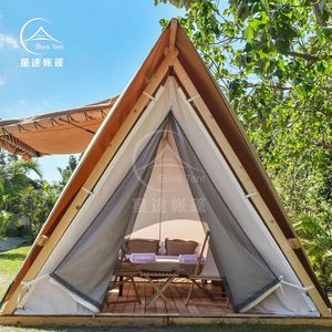 Carpa de Camping Trigonal Stars Tent para 2-3 Personas, Doble Capa, Lona Impermeable, Refugio para Glamping al Aire Libre - Product Image 1