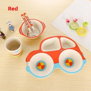 Cartoon Eco-Friendly <strong>Children's</strong> Tableware 5-Piece <strong>Set</strong> Baby Divided <strong>Plate</strong> Japanese &amp; Korean Design Kindergarten Gift <strong>Set</strong> - Product Image 3
