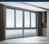 Ventana Corredera de Aluminio Impermeable para Exteriores, Anti-robo, Resistente a Huracanes, con Doble Vidrio, para Cocina y Hogar