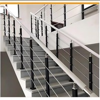 Système de garde-corps de câble de pont extérieur moderne balustrade en acier inoxydable rail de fil pour balcon villa élégant balcon de fil moderne