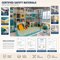 Servicio de Instalación de Parque Infantil Comercial Interior con Temática Oceánica, Torre con Tobogán Ancho, Certificación CE, ASTM, EN1176, FEC, Operador