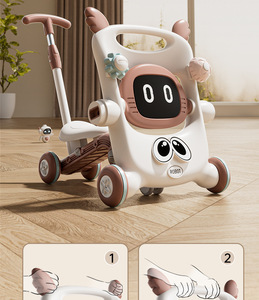 Voiture jouet multifonctionnelle 8 en 1 de dernière génération 2024 avec musique / Trotteur pour bébé Chaise haute variable avec poignée de poussée - Product Image 6