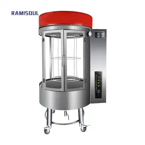 Zakelijke Straat Rotisserie Gas Houtskoolgrill/Kip Rotisserie Oven/Commerciële Braziliaanse Barbecue Machine