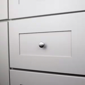 Solid Spherical <b>Brushed</b> Silver Aluminum Alloy Cabinet Drawer <b>Door</b> Handles in Modern Minimalist Style for Kitchen - Product Image 2