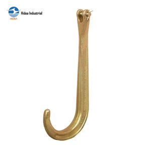 HIDEA Crochet en J à fourche en acier super allié forgé à froid, trempé, électro-galvanisé, thermolaqué, facteur de sécurité 4:1 - Product Image 1