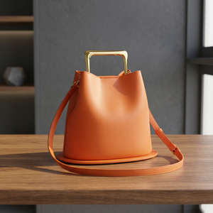 Bolso de Hombro Cruzado Minimalista de Piel Sintética Naranja Vintage para Mujer con Correa Única y Cremallera, Ideal para Primavera, Verano, Otoño e Invierno - Product Image 2