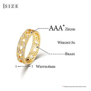 Anello Girevole Placcato Oro con Catena Cubana Iced Out CZ <span class=keywords><strong>da</strong></span> <span class=keywords><strong>Uomo</strong></span> e Donna, Misura XS - Product Image 6
