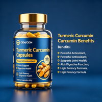 Capsules de Curcumine pour Adultes – Soutien Articulaire, Antioxydant, Renforce l'Immunité, Santé Cérébrale, Soutien Hépatique – Végétarien, Naturel, Complément Alimentaire – 60 Gélules