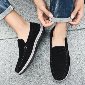 Mocasines casuales para hombre, ligeros, de cuero genuino, zapatos de vestir, estilo moderno para caminar, zapatos de trabajo, zapatos náuticos para hombre. - Product Image 3