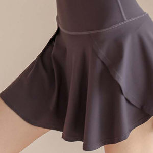 Loose High Waist Pocketed Tennis Skort Customizable Breathable Outer Wear Elastic Sports Tennis <b>Skirt</b> - Product Image 1