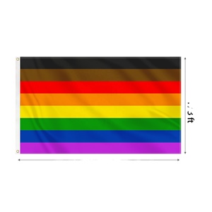 Bandera de Filadelfia OEM de 8 Franjas, 3x5 pies, Poliéster Personalizado, Venta al por Mayor de Fábrica, Impresión Digital, Personalizada para Eventos del Día Nacional - Product Image 2