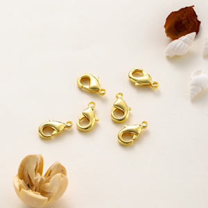 Lobster Clasp 18k Gold Plated <b>Copper</b> Spring Clasp For <b>Bracelet</b> Making Jewelry Findings Small Butterfly Shape DIY Accessories - Product Image 4